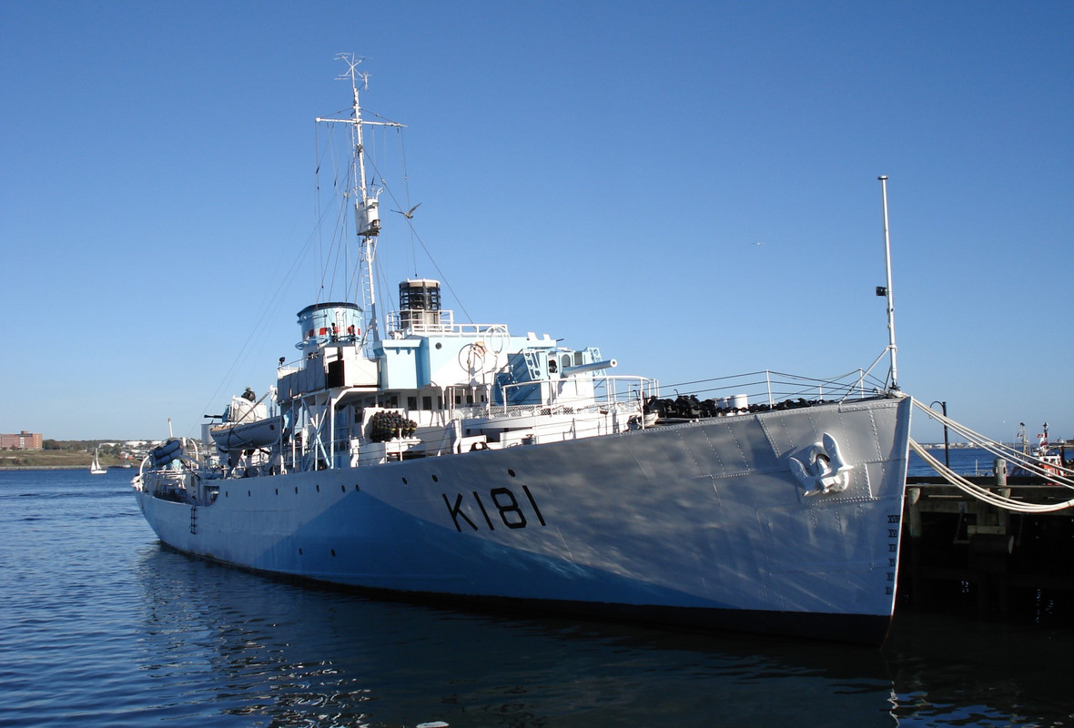 HMCS Sackville K181 conservado en el Museo Memorial Naval en Halifax, Nueva Escocia, Canadá