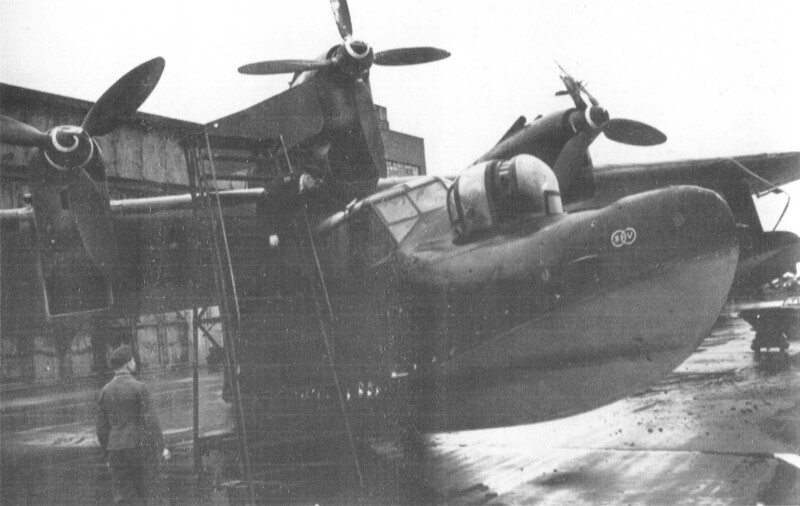 Un Blohm Voss BV-138 en tierra