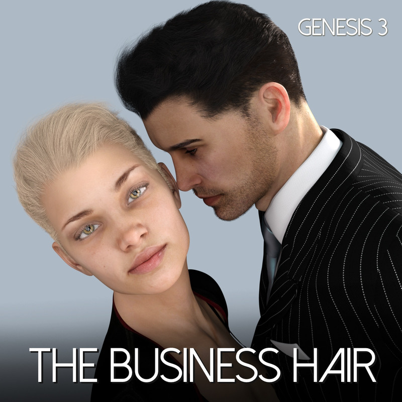 The Business Hair for Genesis 3 Male and Female